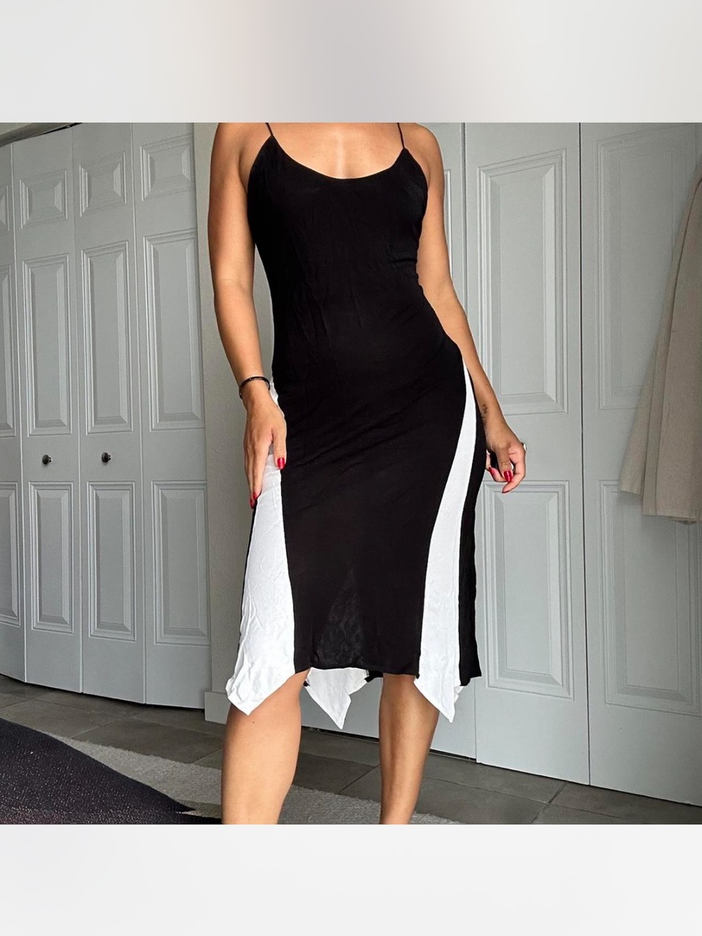 Vintage black and white dress